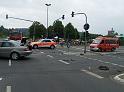 Schwerer Unfall mit Reisebus Lohmar Donrather Dreieck P342